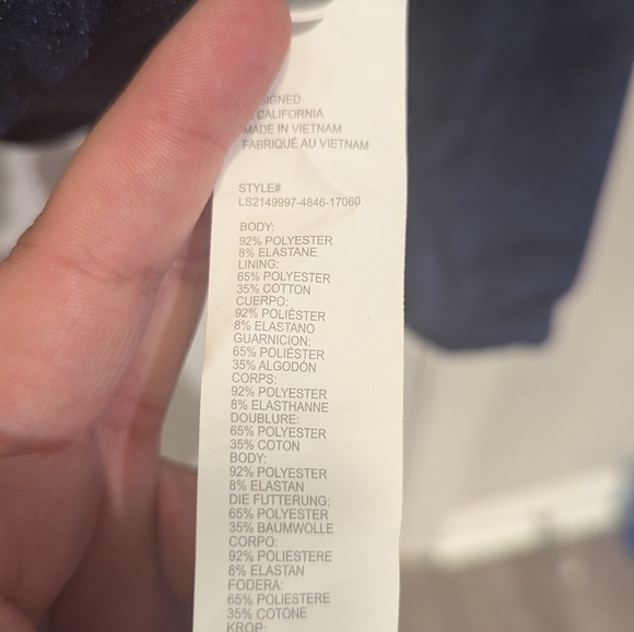 Fabletics‎ Donna Plush Velour Hoodie Deep Navy Relaxed Fit XL - Picture 5 of 7